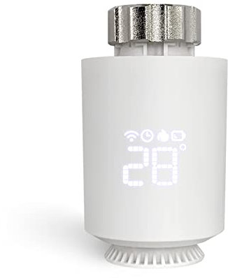 Yesbon 1 stücke,Smart Home Heizkörperthermostat Mit 3 Adapter WLAN Heizungsthermostat Digitaler Thermostat Thermostatkopf Thermostat Heizung Smart Steuerung Per App,Energie Sparen