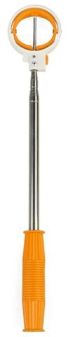 WAZUBC Golf Ball Retriever, Telescopic Golf Ball Retriever Telescopic Scoop Saver Locking Stainless Steel Shaft Pick Up Tool Golf Ball Putter Grabber Claw Sucker Tool (Orange)