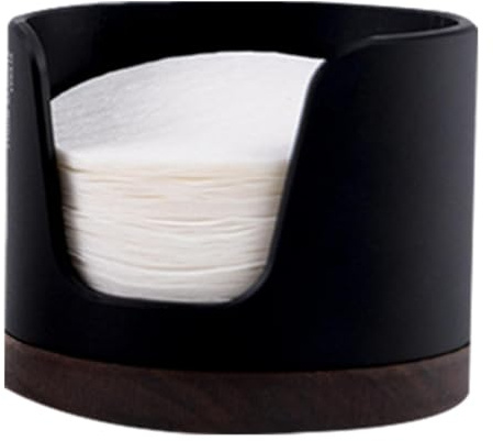 Contenitore per carta filtrante da caffè, porta filtro per, contenitore per carta filtrata, contenitore in legno portatile antipolvere con coperchio per macchina