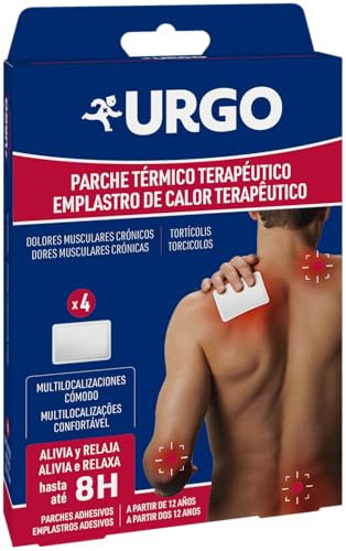 Urgo - Parche térmico terapéutico - Indicado para dolores musculares y articulares - Caja con 4 parches de 10 cm x 13 cm