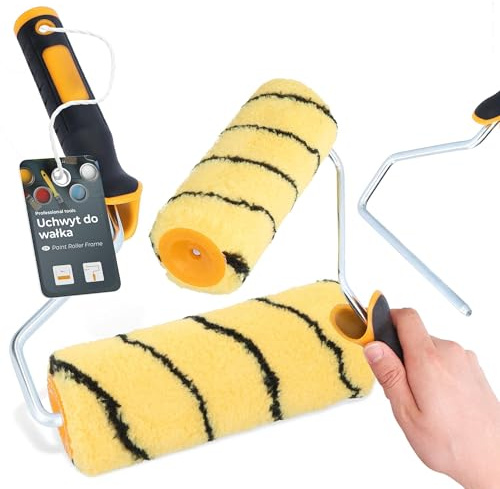 3x Rodillo Pintura 18 cm Recambio Laca Fachadas Pared Soporte Herramientas Pintor Trabajo Renovación Gran Absorción Deslizamiento Suave Acabado Profesional
