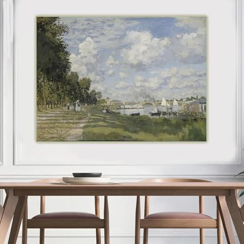 GOSRD Claude Monet „Das Becken von Argenteuil“, Impressionismus, Ölgemälde auf Leinwand, Kunstwerk, Druck, Poster, Bild, Wanddekoration, 40 x 60 cm, rahmenlos