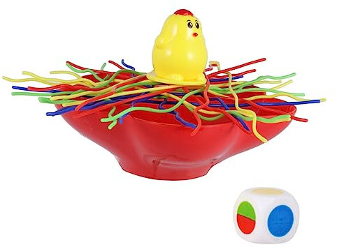 TOYANDONA Balance-Spielzeug Für Junge Mädchen Kunststoff Küken-Balance-Spielzeug Tischspiel- Mit Chick Noodles Sticks Entwickelt Gleichgewicht Und Koordination Für Mädchen Und