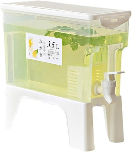 3.5 Litre Fridge Drink Dispenser with Smooth Flow Tap & Removable Stand – BPA-Free Cold Beverage Jug for Water, Juices, Iced Tea, Fruit-Infused Drinks & Cocktails