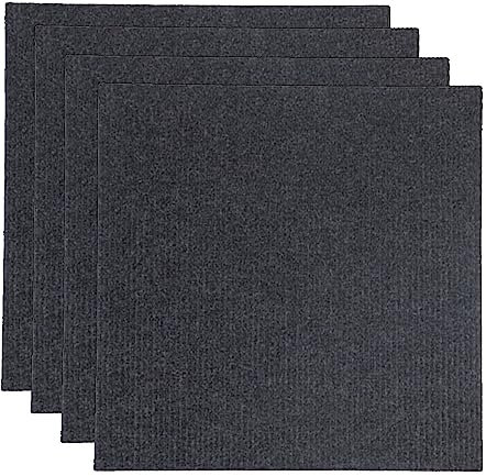 Losetas Autoadhesivas de Alfombra de 30 x 30 cm, despegables y pegables, multifuncionales, para el hogar, Mascotas y Suelos de Madera, 16 Unidades (Gris Oscuro)