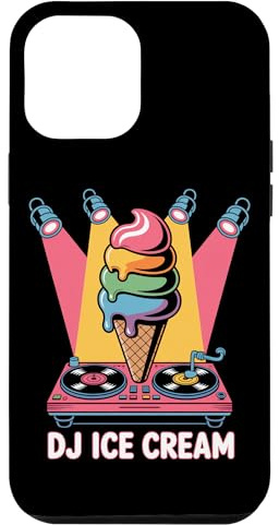 DJ Ice Cream Tocadiscos Helado Cono Carcasa para iPhone 12 Pro MAX