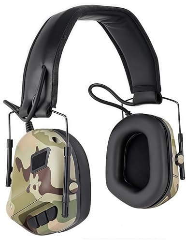 ACEXIER Casque antibruit tactique de 5e génération - Protection auditive active pour le tir, l'airsoft et l'entraînement - Bandeau réglable (52-64 cm) (CP)