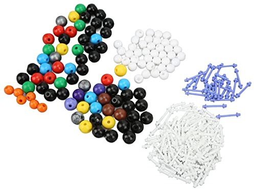 Molekularer Modellbausatz für Chemie |220-teiliges Bauset für organische und anorganische Strukturen |Ball- und Stockmodell für Schüler/Lehrer/Labor |PP-Kunststoffatome mit