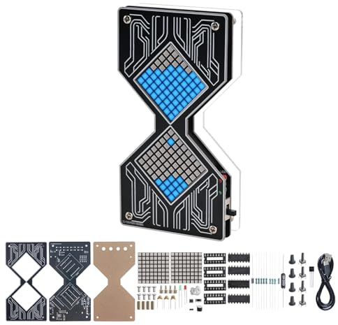 PEMENOL Diy Clessidra elettronica Saldatura Kit Kit Timer Digitale Regolabile da 1 a 99 min Ricaricabile Elettronica Kit per Saldatura Apprendimento Cucina