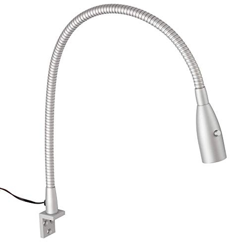 2 x LED Leseleuchte URIEL Chrom matt 12 VDC / 1 W 3000 K Warmweiß 90 lm 1,5 m Anschlusskabel miniAMP Länge 536 mm mit Schalter am Kopf IP20 Regalleuchte Möbelleuchte von SO-TECH®