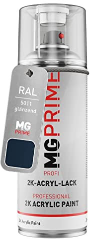 MG PRIME RAL 5011 Stahlblau/Steel blue glänzend 2K Acryl Spraydose Sprühdose 400 ml schnelltrocknend