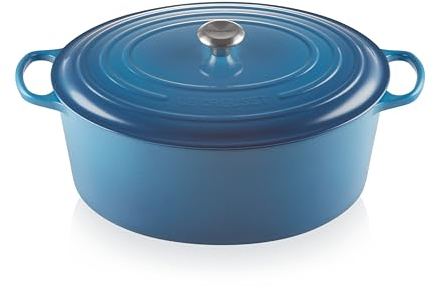 Le Creuset Horno holandés ovalado de hierro fundido esmaltado, 15.5 cuartos de galón, Marsella
