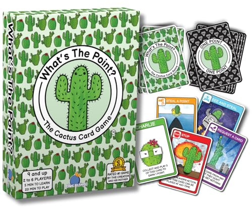 What's The Point? The Cactus Card Game - A Fun and Strategic Game for Families, Perfect for Family Play Night, Easy to Learn, Portable for Travel, and Ideal for Players of All Ages