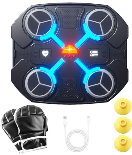 MeYuxg Music Boxing Machine, Bluetooth Musik Boxen, Smart Music Boxing Machine, Boxing Machine mit Boxhandschuhen, Wandmontierte Boxmaschine, Boxen Training Geräte für Erwachsene und Kinder