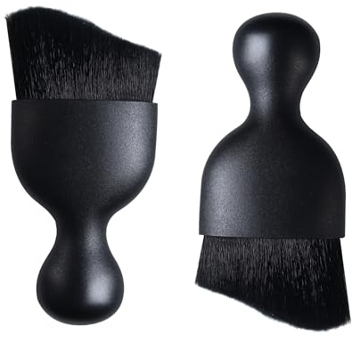 2Pcs Car Interior Cleaning Brush, Car Detailing Brush with Ultra Soft Bristles, Cars Interior Dusting Brushes Crevice Brush for Dashboard, Screen, Air Vent, Seats and Gaps - Black