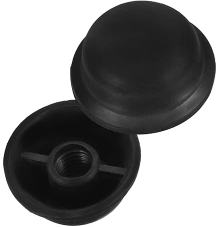 Yardwe Embouts de Parasol Noirs 2 Pièces en Plastique Solide Capuchons Filetés de Réparation pour Parapluies Pliants D'extérieur Accessoires de Remplacement Polyvalents pour Protection