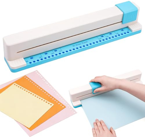 ZEELONA 30 Holes Binding Punch Roun Adjustable Discbound Hole Punch Machine Hand Pushed Multi-Hole Puncher for Notebooks,Agendas,Planners,to-Do Lists,School Works and Journaling Supplies
