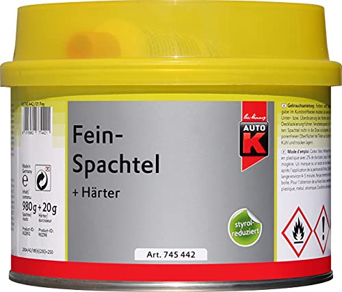 Mastic de finition carrosserie auto pot 1kg Auto K