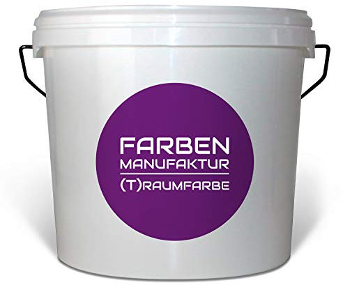 Farben Manufaktur (T) raumfarbe Innenwandfarbe hochdeckend - hochwertige, bunte, feine und edelmatte Wandfarbe Innen (5L, milky white)