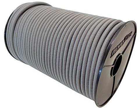 Gummiseil Expanderseil 6mm 10m mit PE Mantel in Grau Gummileine Planenseil Leine Gummischnur Gummikordel