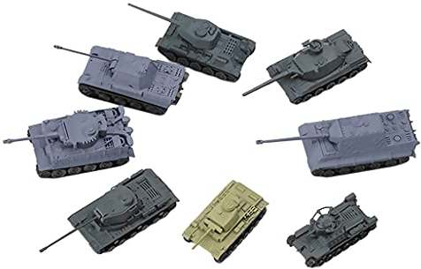 F Fityle 8 Stück Modell Panzer 1:144 Modellbausatz Militär Fahrzeuge Spielzeug Panzerkompanie Set Modellauto Militärspielzeug für Erwachsene Kinder Diorama Deko