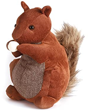 Tier Türstopper für den Boden - Eichhörnchen-Design - Dekorativer Halter und Stopper - 237 x 160 x 245 mm - Sandfüllung - Widerstandsfähig - REI