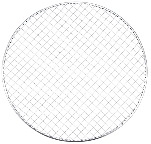 sourcing map 2pcs Round BBQ Grill Net 13 Dia Galvanized Iron Barbecue Mesh Mat for Baking Smoking Charcoal Grilling Roasting