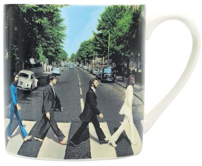 Half Moon Bay The Beatles Kaffeetasse Abbey Road Crossing Nue offiziell Weiß Boxed One Size
