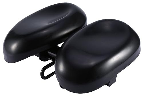 JTBDWOSK Fahrradsattel Herren Bequem Damen Weich Cloud Comfort Pro Sattel Fahrrad, 1Pc Ergonomische Extra Breite Große Mountainbike Satteldecke Kissen Sitzkissen,Schwarz