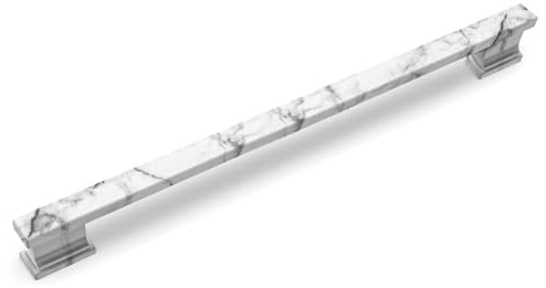 9BUILD Schrankgriffe aus weißem Marmor, Küchengriffe für Schränke, Kommoden, Zinklegierung, Schrankgriff, Schrank-Hardware, 22,9 cm, 10 Stück