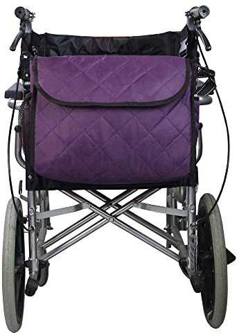 Wheelchair Bag,Wheelchair Backpack Bag for Most Electric, Manual Wheelchairs or Mobility Scooters,Large Tote Accessory to Hang on Back,for Handicap, Seniors (Purple)
