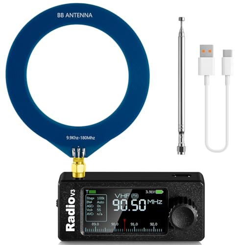 GOOZEEZOO Si4732 Mini Radio V3 Pocket Radio | Mode: AM/FM/LSB/USB Band: HF SW MW VHF All Band Radio Receiver | 800mAh Battery for Outdoor Adventures, Travel, and Daily Use (Headphone Amplifier)