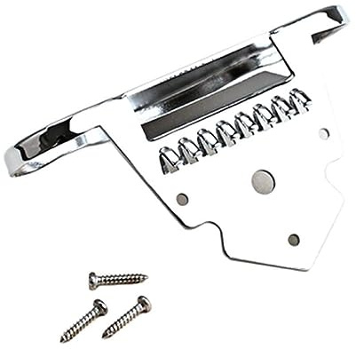 3.1x1.8 inch Metal Mandolin Tailpiece Replacement Kit for 8 String Mandolin with 4 Mounting Screw Holes Mandolin Tailpiece Replacement Mandolin Tailpiece Chrome 8 String Tailpiece