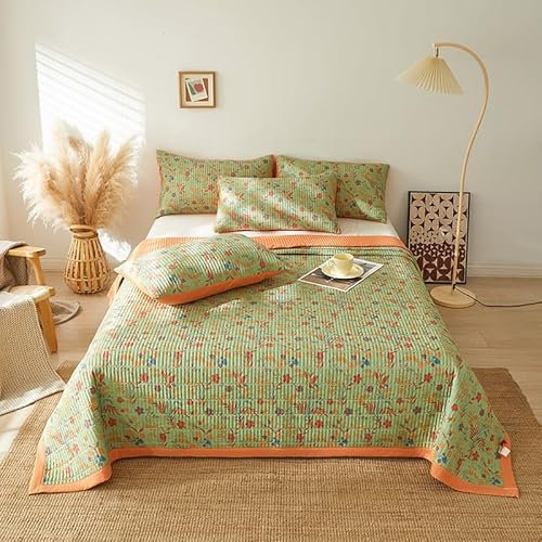 Stepp Bettüberwurf 160x230 cm Mode Bunt Pflanze Blumen Muster Doppellagig Tagesdecke Sojafaser Komfortabel Überwurfdecke Blech Stepp Decke Wohndecke Matratze Bettlaken Für Schlafzimmer Bettwäsche