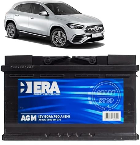 Batteria 80Ah A.G.M. per Mercedes GLA 180 200 250e benzina/ibrido 2020+