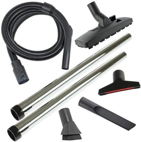 SPARES2GO Extension Rod Hose Tool Kit for Guild GWD16 16L GWD30 30L Wet & Dry Vacuum Cleaner (2.5m)