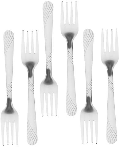 Hoement 8piezas Tenedor De Acero Inoxidable Para Cena Cubiertos Multiusos Para Restaurante y Hogar Utensilios Duraderos y Prácticos Para Servir Carnes y Platos