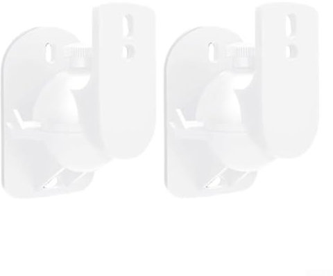 Morsetto regolabile per montaggio a soffitto per altoparlante satellitare, struttura in plastica robusta, facile installazione (bianco)