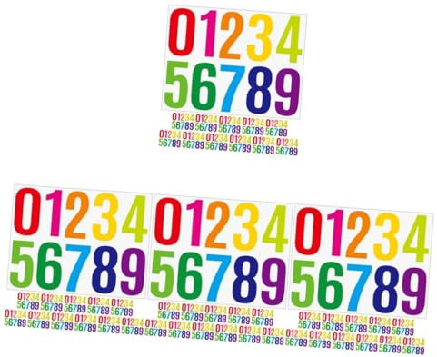 VILLCASE 48sheets Bin Number Stickers Adhesive House Numbers Large See Vinyl Stickers