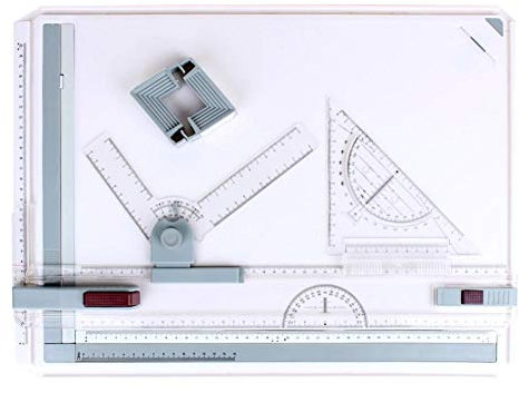 Professioneller A3 Zeichenbrett Zeichentisch mit klarer Linie, Parallelbewegung und verstellbarem Winkelmesssystem für Architekten und Künstler
