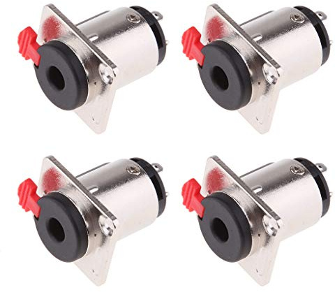 MotiveTech 4X 6,35mm Weibliche TRS 1/4 Buchse Chassis Jack Stecker Panel Mic Audio Stecker