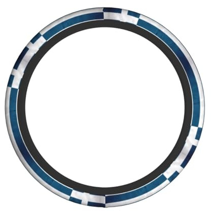 AKGFFDS Coprivolante con stampa bandiera greca, per donne e uomini, resistente, antiscivolo, elastico, facile da installare, per berline, SUV, ATV, camion