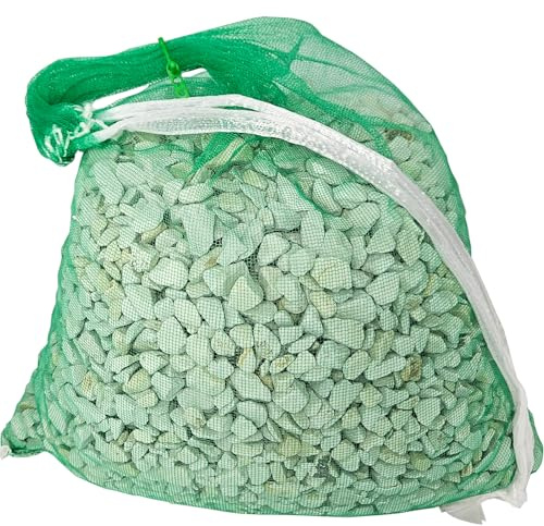HAPPYKOI® Zeolite Matériau filtrant 10 kg | Medium filtrant naturel de qualité supérieure pour bassin koï, bassin de jardin, aquarium, pierre, grain 8-16 mm, avec sac en filet de support filtrant