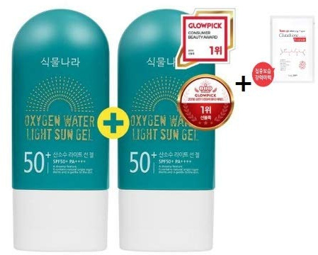 Shingmulnara Oxygen water Light Sun Gel 60ml x 2 + AL mask sheet set as Photo