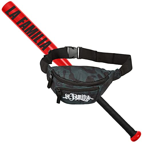 Spaß Kostet Sportset Baseballschläger ROT mit Tasche für Baseball LA Familia Aluminium 26 Zoll