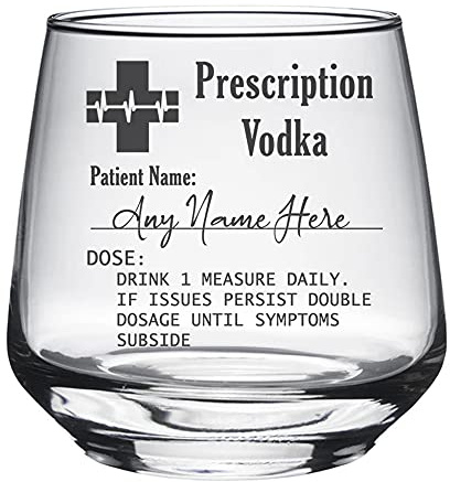 Always Looking Good Personalised Engraved Vodka Highball Glass Prescription Vodka Novelty Funny Birthday Gift (Empty Glass, Small Tallo)