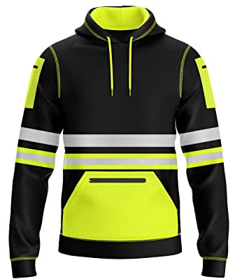 Mens Hi Vis High Visibility Reflective Tape Safety Contrast Long Full Sleeves Shirt Workwear Tee Tshirt Top