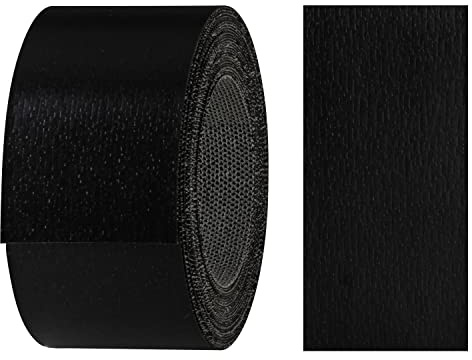 haggiy Kantenumleimer Melamin - 40mm x 5m, Dekor: Schwarz-Struktur | Kantenband mit Schmelzkleber, Umleimer zum Aufbügeln, für Regalbretter & Platten