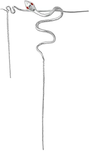 Mikinona Silberner Schlangen-haarstab Mit Quaste Dangle Haarnadel Für Eleganten Haarknoten Chinesischer Haarschmuck Für Alltag Hochzeit Und Besondere Anlässe