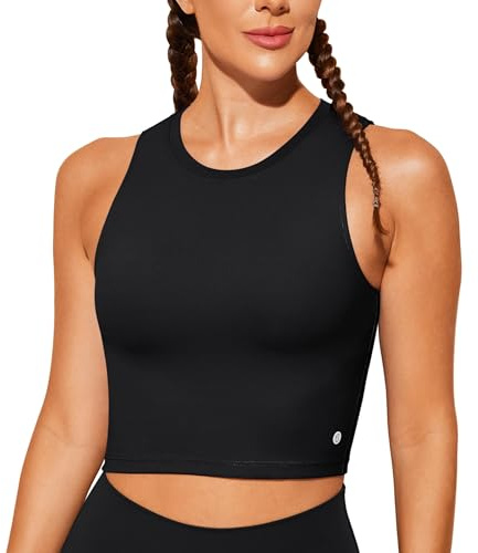 BAYDI Sportbehå för kvinnor utan bygel, bustier, avtagbara vadderade crop-toppar, högstängda linne, yoga, fitness, mjuk bh, svart, XL